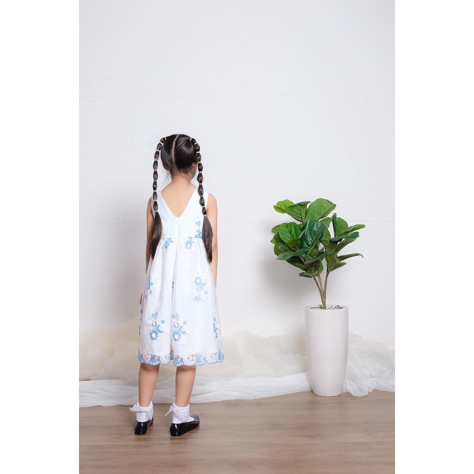 Đầm công chúa bé gái từ 13 - 45kg vải Voan Hoa Xuân - GUON