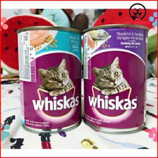 Pate mèo lon whiskas 400g thức ăn dinh dưỡng cho mèo