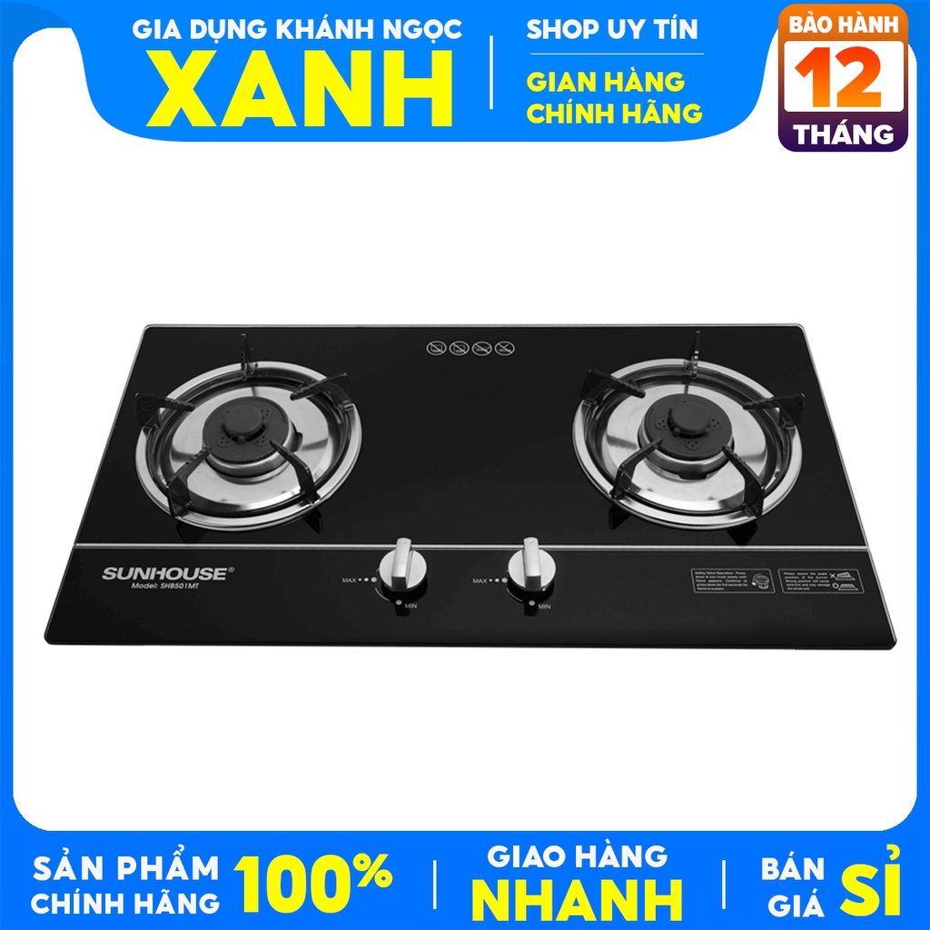 Bếp gas âm Sunhouse SHB 501MT-Chính Hãng Mới 100%+Tặng Dây gas-tiết kiệm gas-đánh lửa IC-Bảo Hành 12 Tháng
