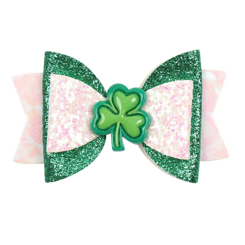 Youyo St Kẹp Tóc Hình Cỏ Ba Lá Đính Nơ Kim Loại Cho Ngày Lễ Hội Irish
