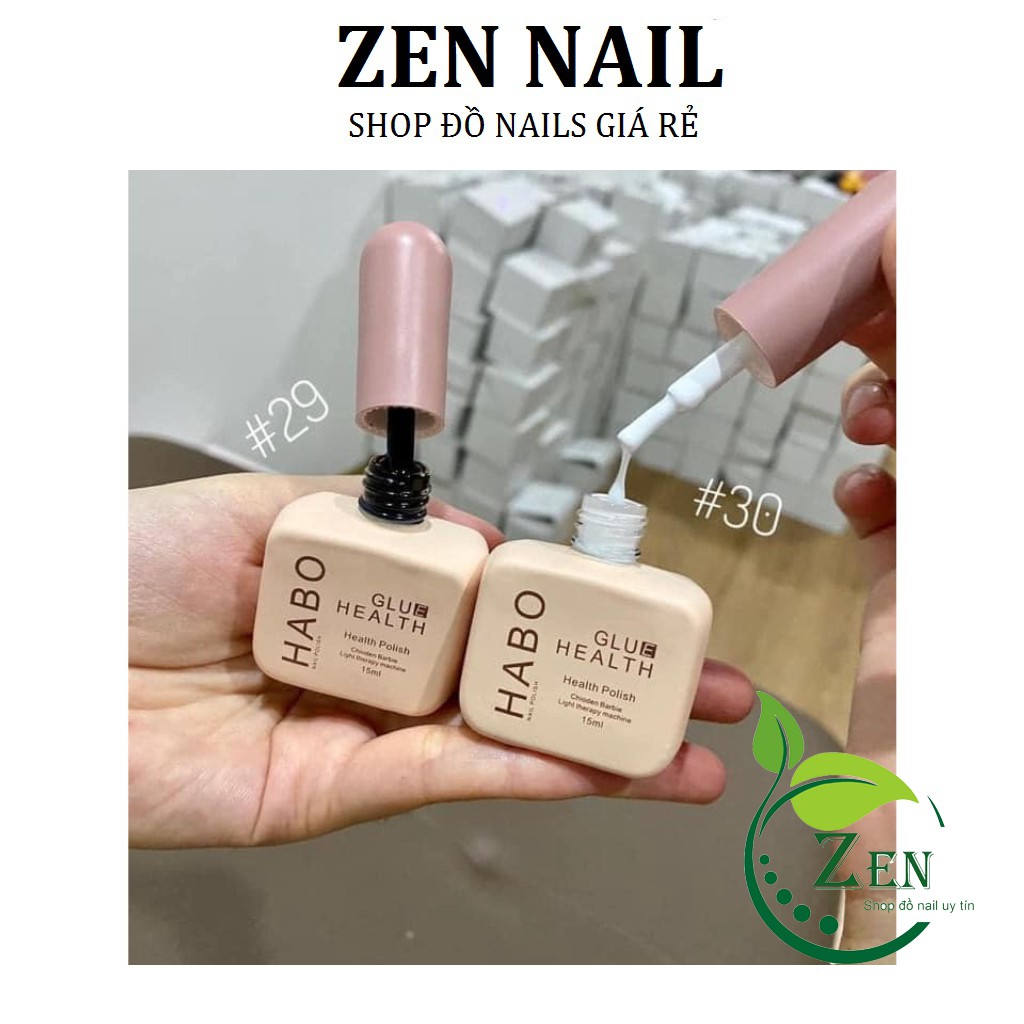 Nước sơn gel móng tay đen, trắng , sơn gel đen trắng nước gạo Habo