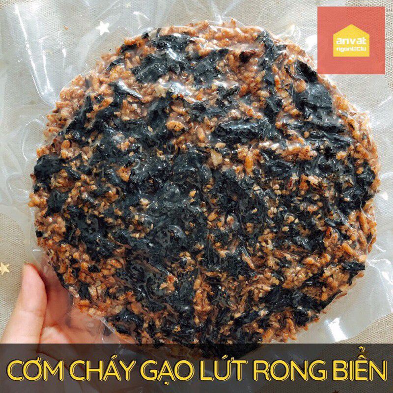 Cơm cháy gạo lứt chà bông rong biển siêu ngon giảm cân ăn kiêng gói 100g.
