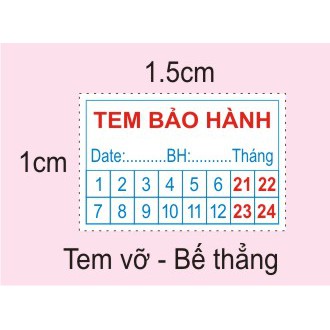 300 Tem vỡ, Tem bảo hành, In + Bế Sẵn, Chỉ 45k