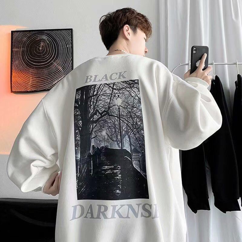 Áo Nỉ Sweater BLACK DARKNSE, Áo Nỉ Cổ Tròn Siêu Hot, From Unisex Tay Bồng Siêu Hot ( Ảnh Thật 100%)