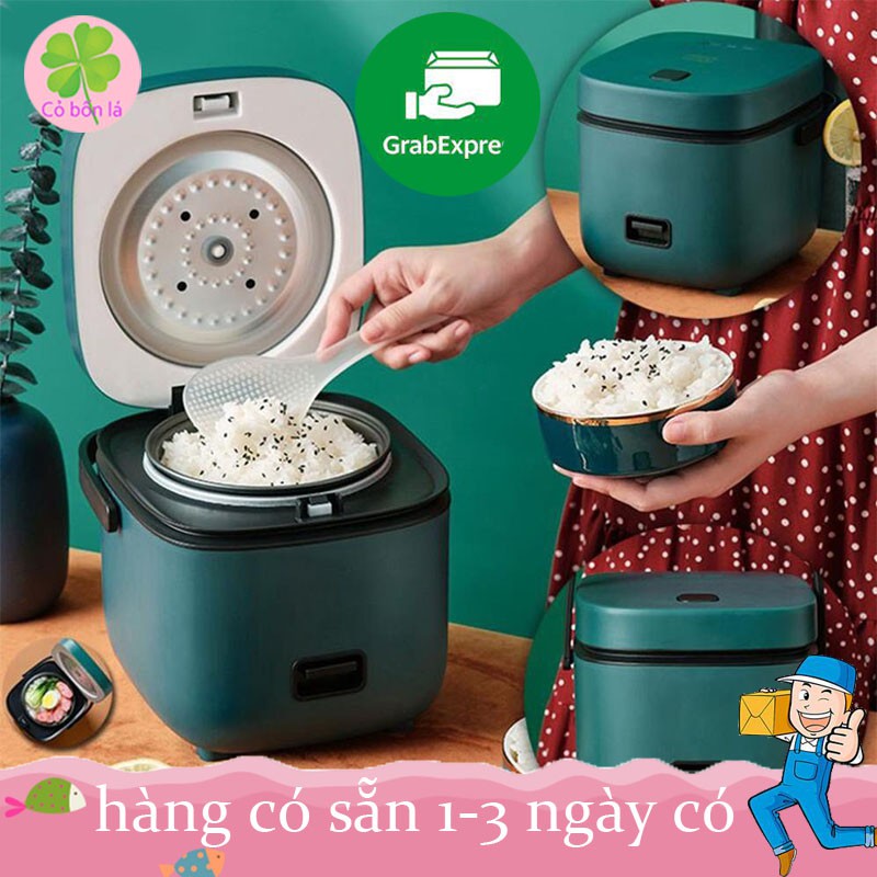 Nồi Cơm Điện Mini Đa Năng JIASHI Nấu Cháo, Hầm Xương, Luộc, Hấp, Hàng Nội Địa Cao Cấp,dây cắm 2 chấu