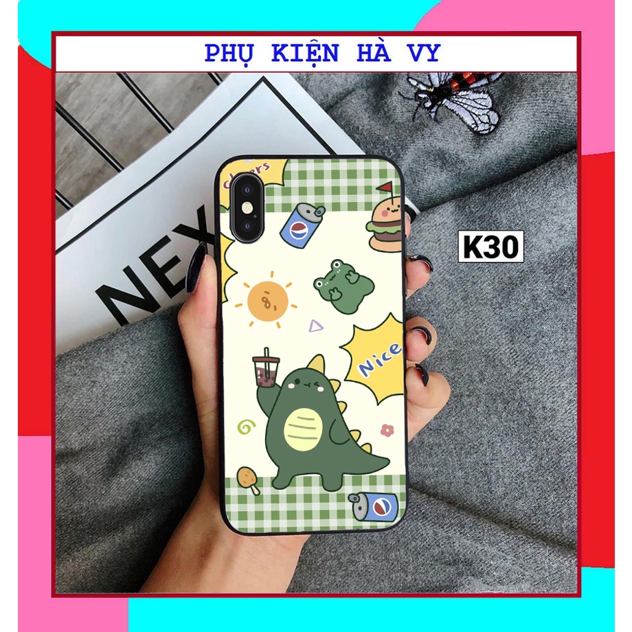 Ốp lưng khủng long xanh nhám viền đen 5/5s/6/6plus/6s/6splus/7/7plus/8/8plus/x/xr/xs/11/12/pro/max/plus/promax