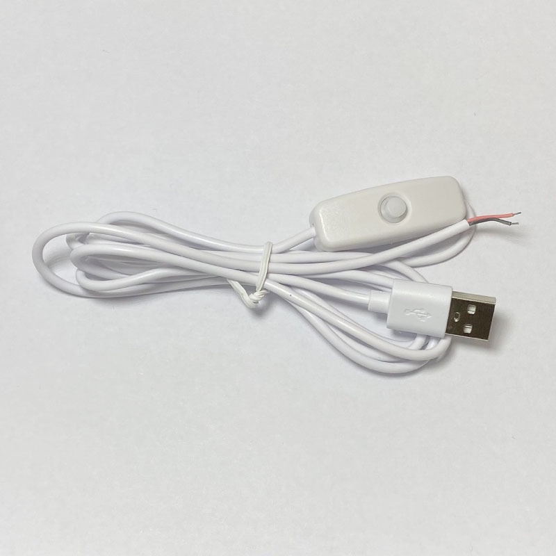 Dây nguồn USB có công tắc dài 1m, dùng làm nguồn đèn led cho trang trí, decor, làm quà lưu niệm, ảnh mica