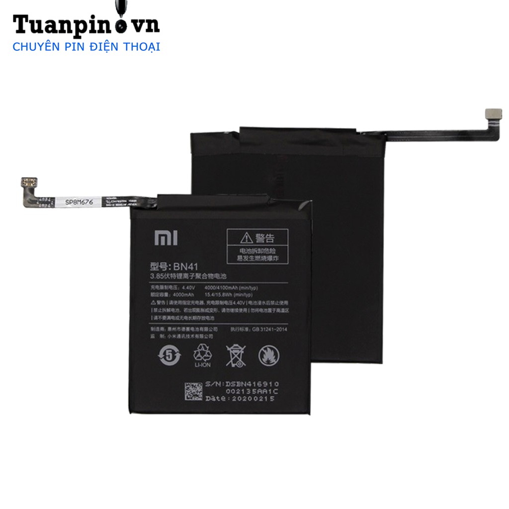 Pin, Phụ kiện Xiaomi Redmi note 4/ Hongmi note 4/ BN41- BH 3 tháng - Hoàn tiền 100% nếu không hài lòng