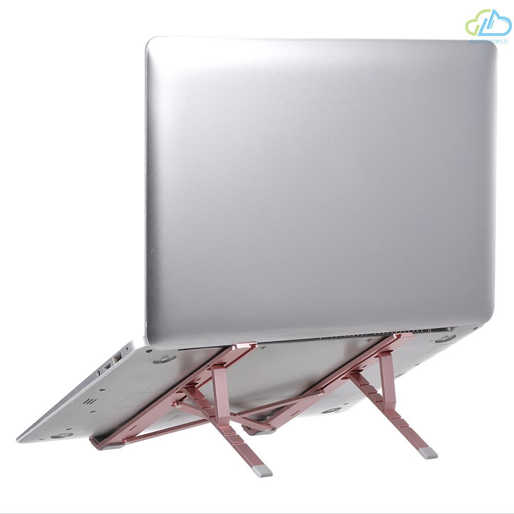 Giá đỡ laptop/máy tính bảng 6 cấp độ bằng hợp kim nhôm màu vàng hồng có thể điều chỉnh