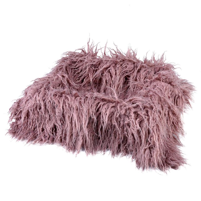 Set 2 món gồm chăn + thảm lông xù làm phụ kiện chụp ảnh cho bé sơ sinh