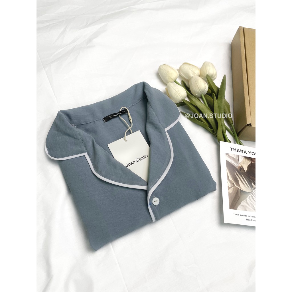 [LILAC BLUE GRAY] Đồ ngủ nữ, pyjama đồ mặc ở nhà chất đũi lạnh