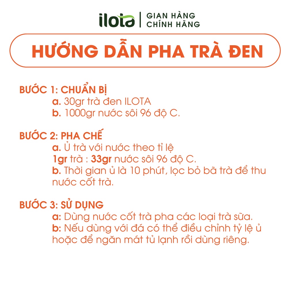 Trà đen hồng trà ILOTA nguyên chất cao cấp 500g