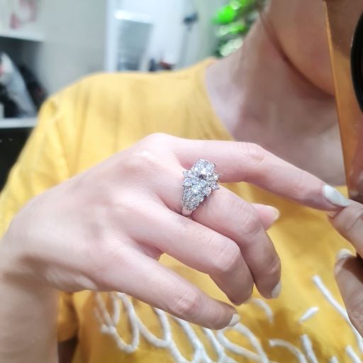 Nhẫn nữ bạc Ý S925 MiASJ N298 nạm đá cao cấp, sang trọng, lung linh