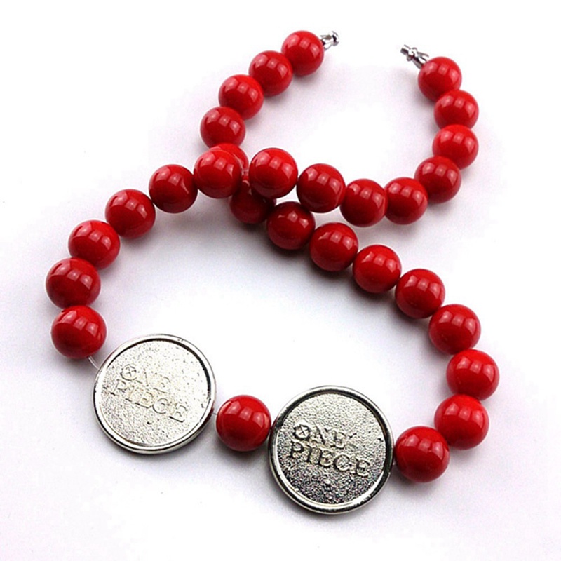 Tmdbyx Vòng tay chuỗi hạt màu đỏ phong cách One Piece cá tính