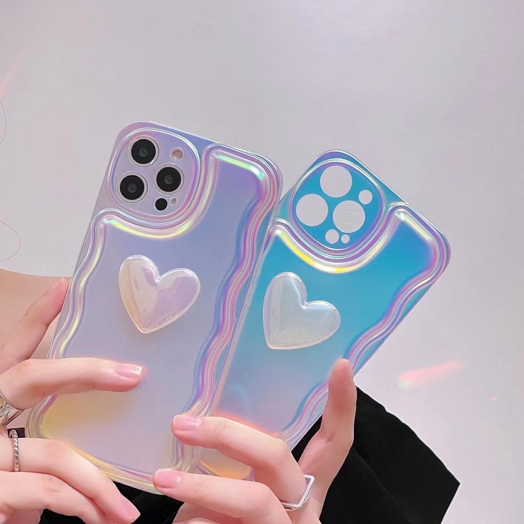 Ốp Điện Thoại tpu Họa Tiết Khối Lập Phương Trái Tim Lấp Lánh Cho iphone 14promax 13 pro max ins12 pro max x / xs max11 pro max xsmax