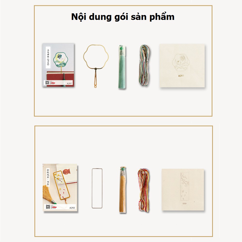 Thẻ Đánh Dấu Trang Sách Thêu Thủ Công Họa Tiết Hoa / Cỏ / Lá Cổ Điển Cho Nữ