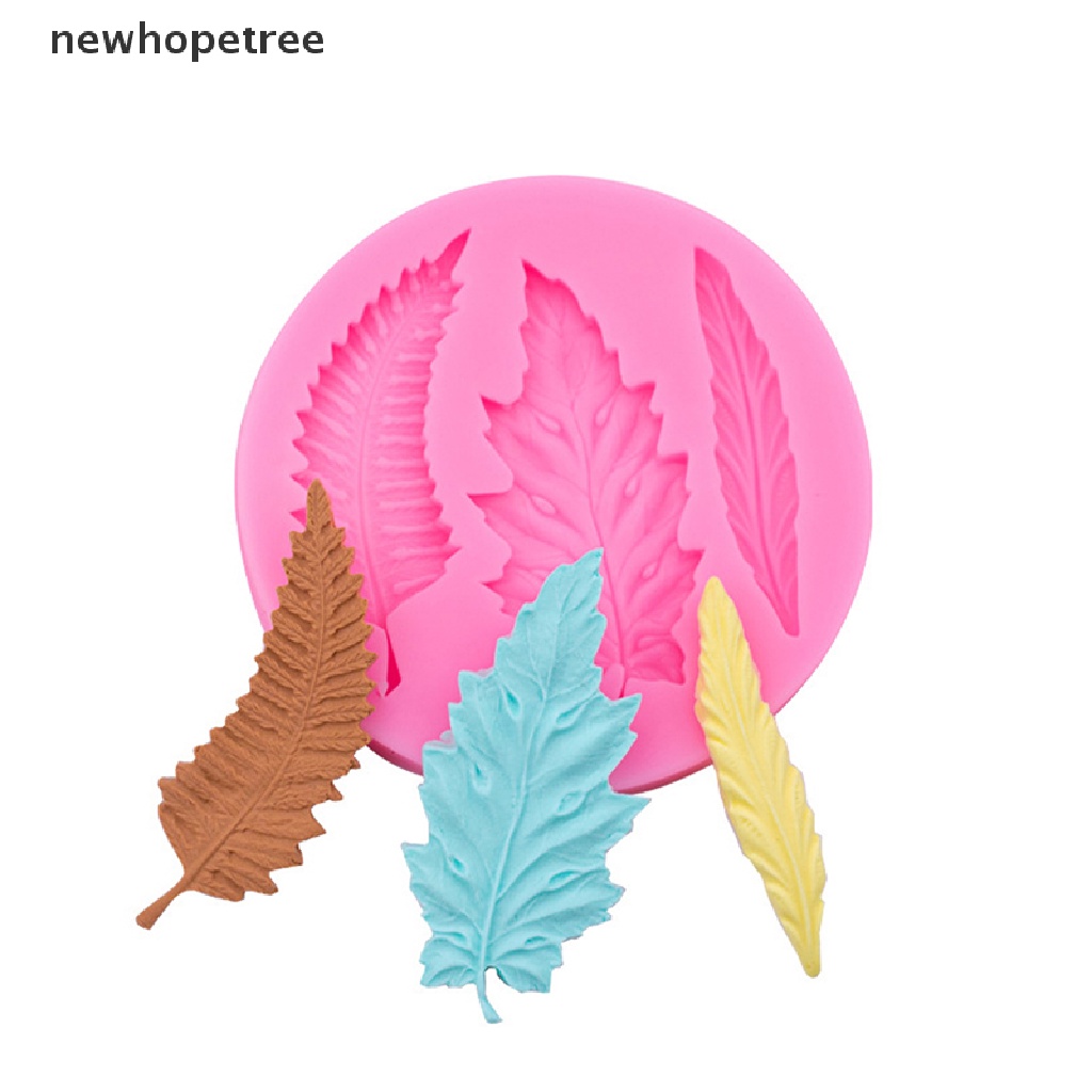 Khuôn Silicone Làm Kẹo Đường Hình Chiếc Lá DIY