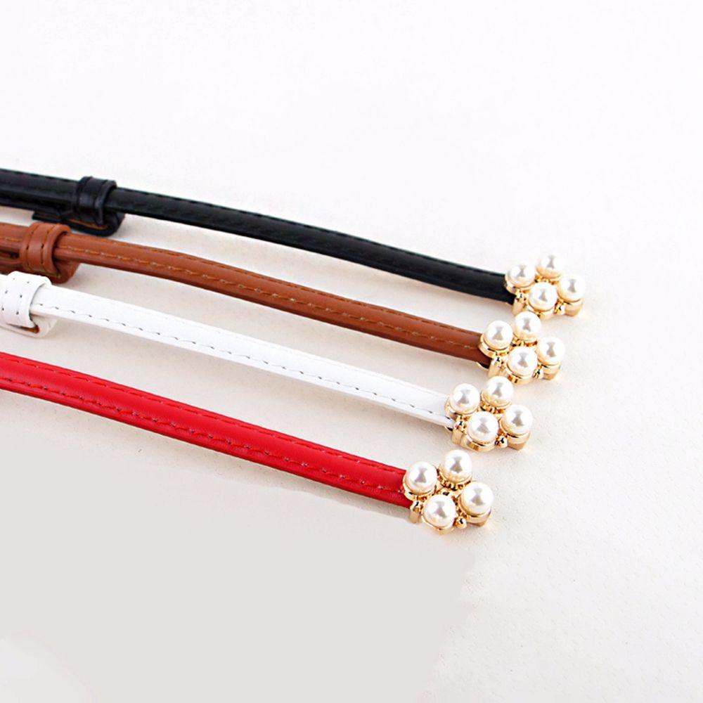 Thắt Lưng Da PU Khóa Kim Loại Hình Hoa Phong Cách Vintage