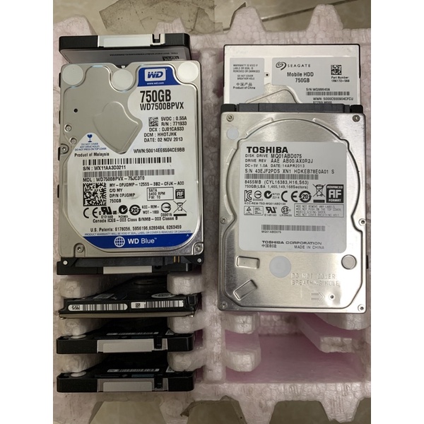 Ổ cứng hdd laptop 750gb wd,tosshiba,hitachi,seaget hàng bóc máy sức khoẻ 100%.