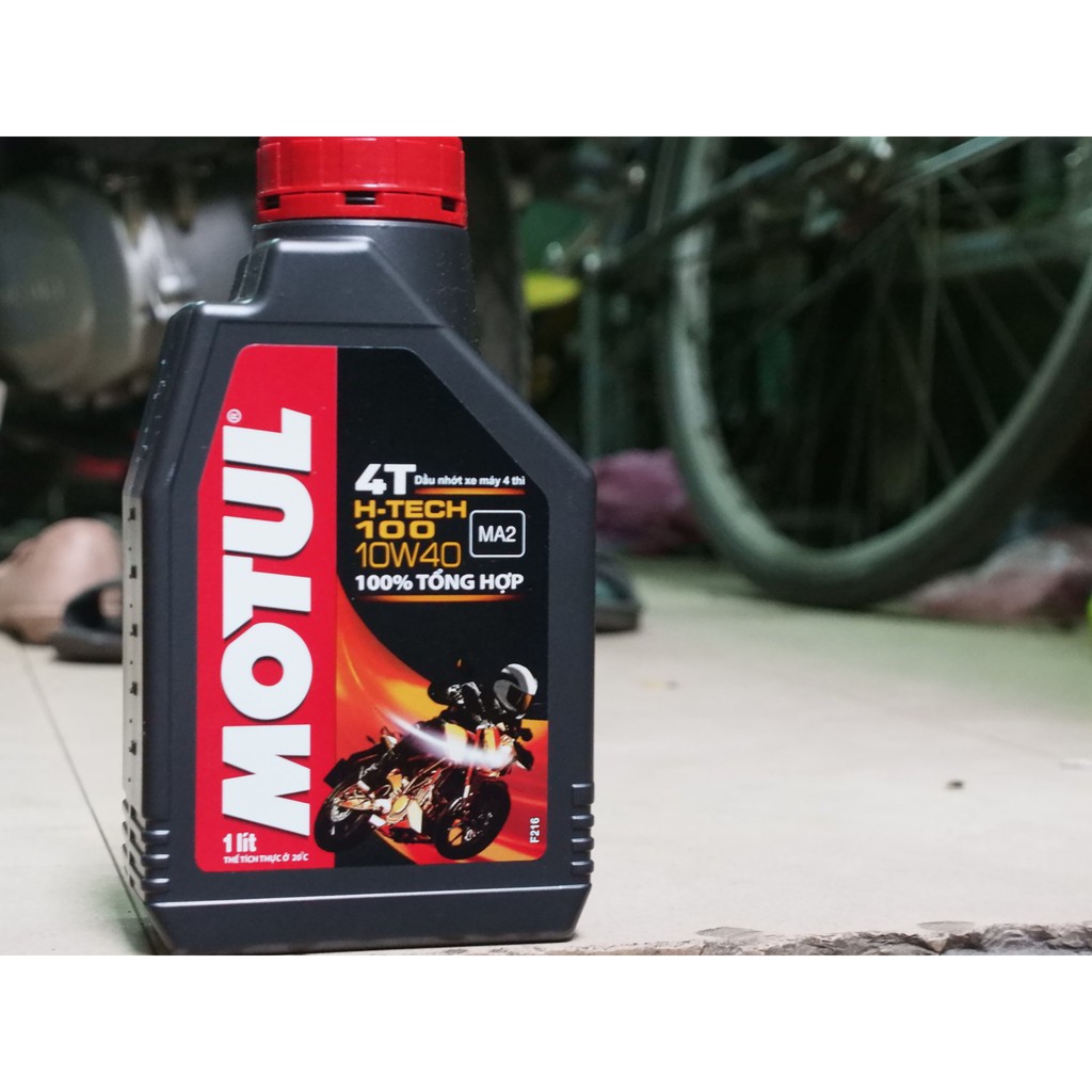 Dầu nhớt Motul H-Tech/ HTECH/ H TECH 100 4T 10W40 có bán lẻ 100ml