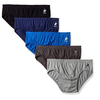 Bộ 5 quần lót nam S cao cấp Beverly Hills Polo Club Men's 5 Pack Premium Low Rise Brief Size S (Mỹ)