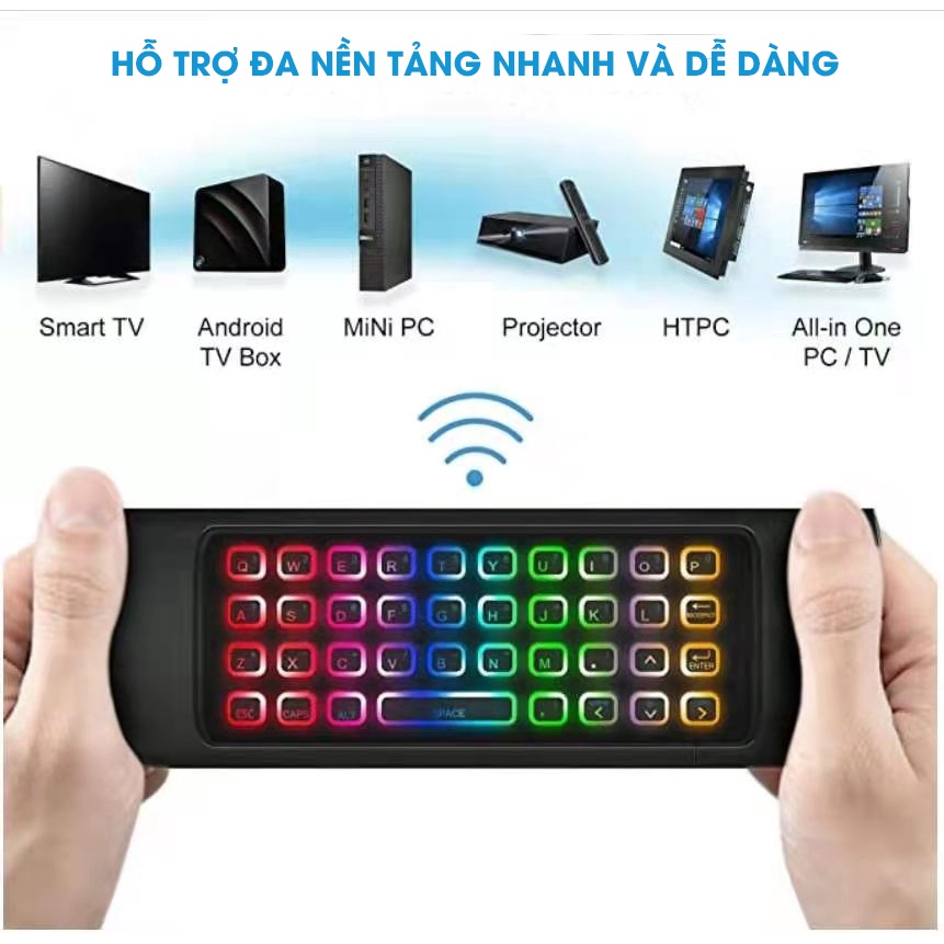 Chuột Bay Điều Khiển Từ Xa Air Mouse MX3 2,4GHZ Kèm Bàn Phím Hỗ Trợ Androi box, Linux, Smart TV