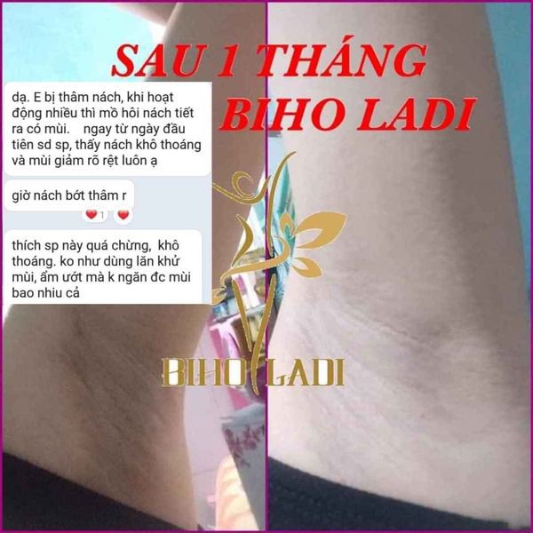 SIÊU DƯỠNG THÂM 5S BIHO LADI Ngăn ngừa thâm sạm Nách, Mông, Bikini, trắng da,diệt khuẩn gây mùi, loại bỏ mùi hôi