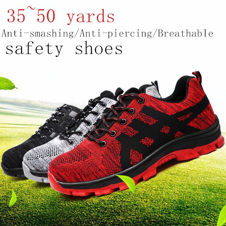 Extra large code （35~50）safety shoes Non-slip Unisex Work Shoe Lightweight steel toe Hiking boots Sneakers Anti-piercing
