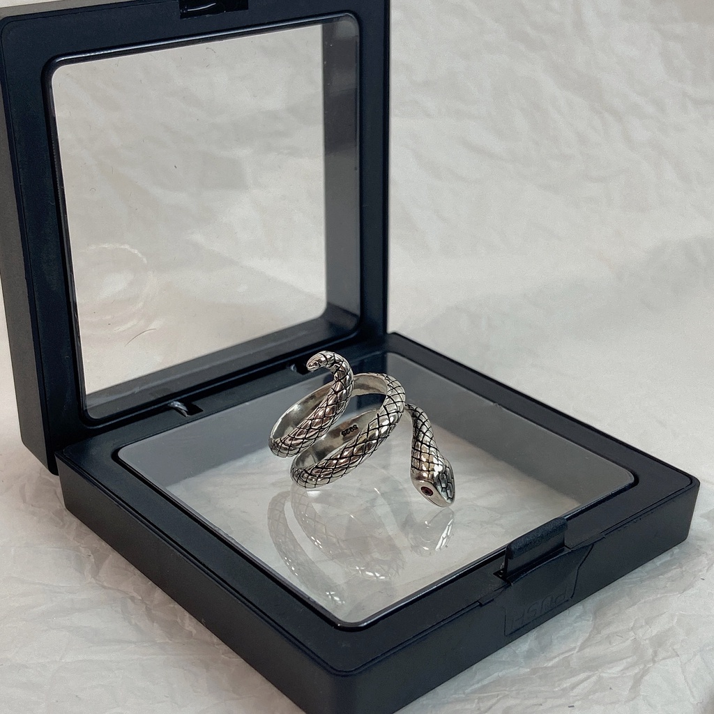 Nhẫn hình rắn cá tính phong cách hip-hop thời trang độc đáo cho nam và nữ