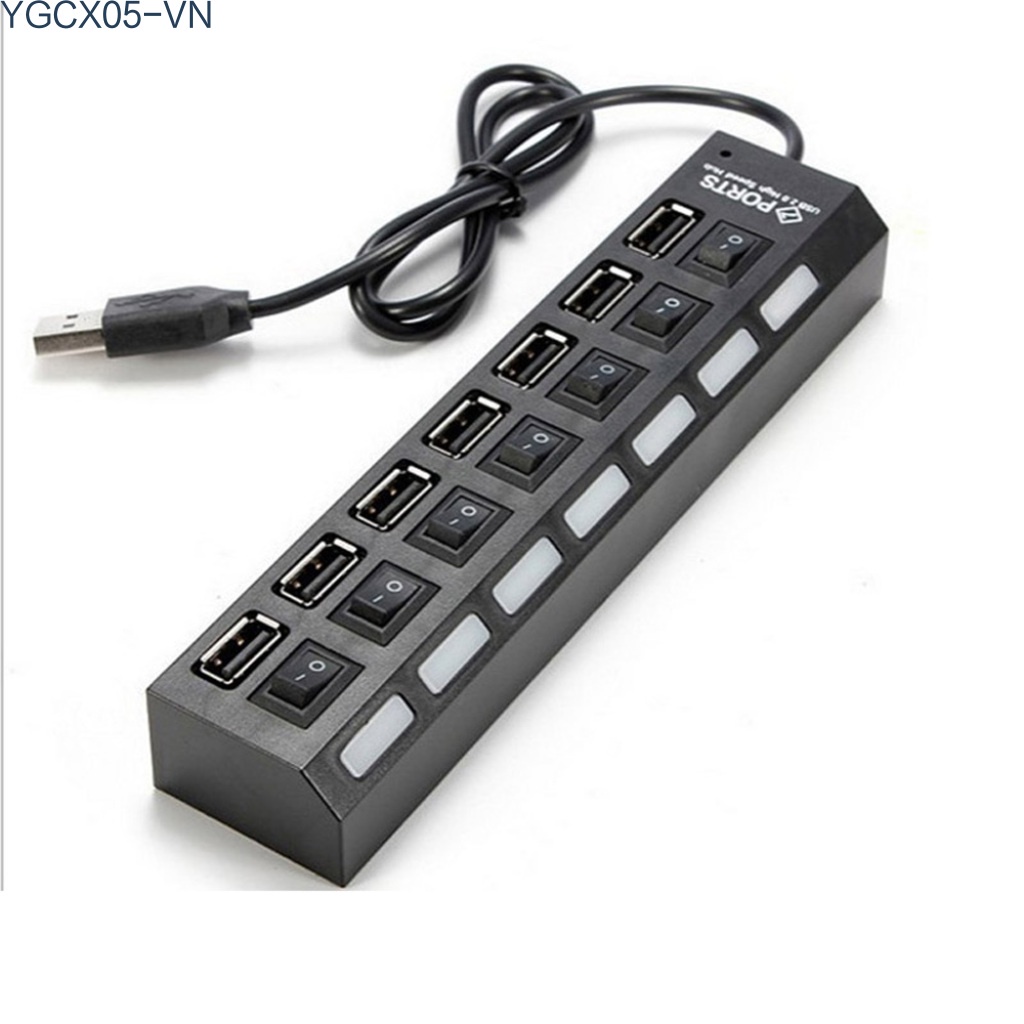 Bộ Chia 7 Cổng Usb 2.0 Tốc Độ Cao Cho Pc Laptop | BigBuy360 - bigbuy360.vn