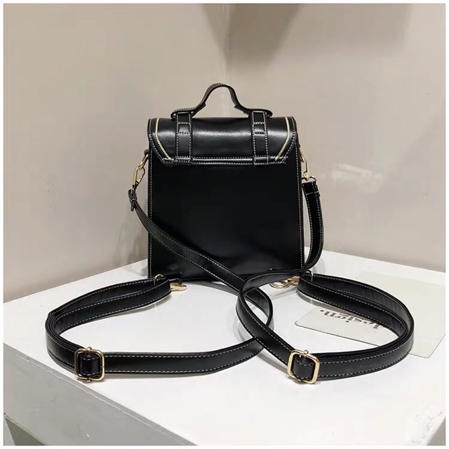 BALO NỮ DÁNG VUÔNG BALO MINI VINTAGE HỌC SINH DA PU ULZZANG