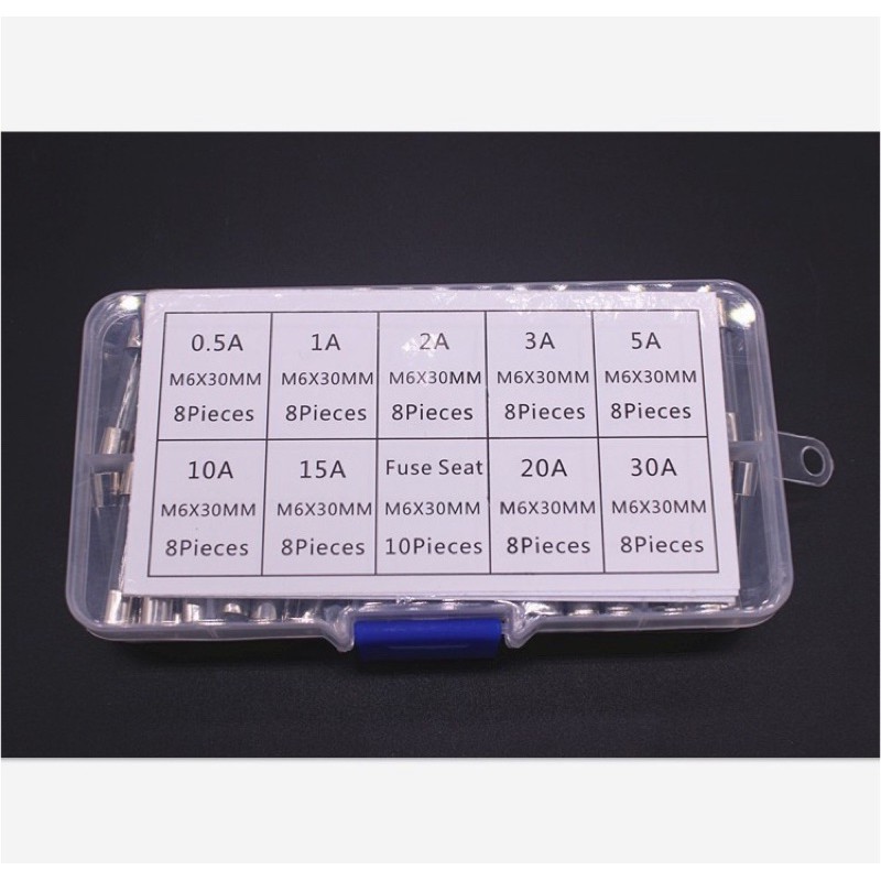 72 Cái Cầu Chì Thuỷ Tinh 0.5- 30A 6x30mm