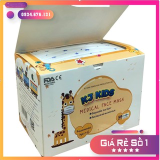Khẩu trang trẻ em kháng khuẩn [giá tốt nhất] - KJ KIDS hộp 50 chiếc cho bé