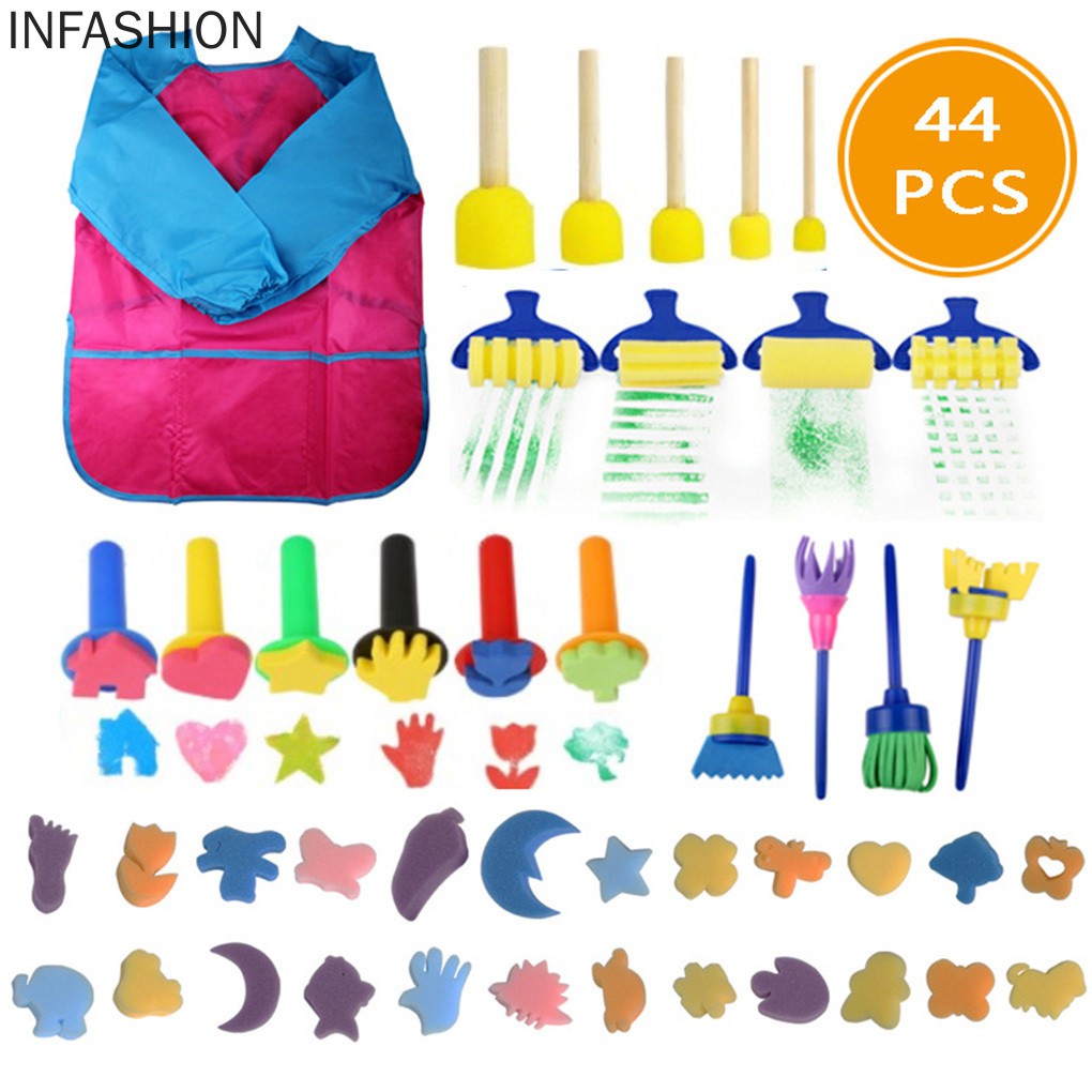 Bộ 44 dụng cụ vẽ tranh mini cho bé