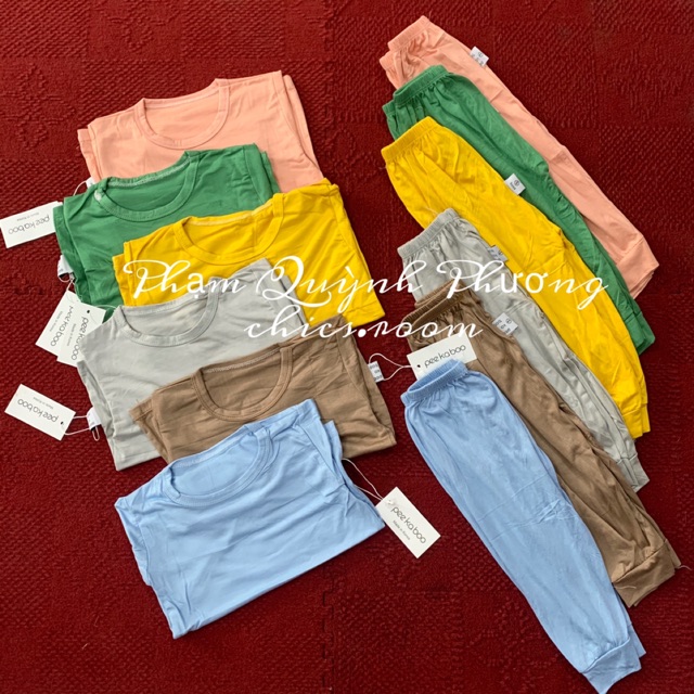 Bộ peekaboo thun lạnh xuất Hàn