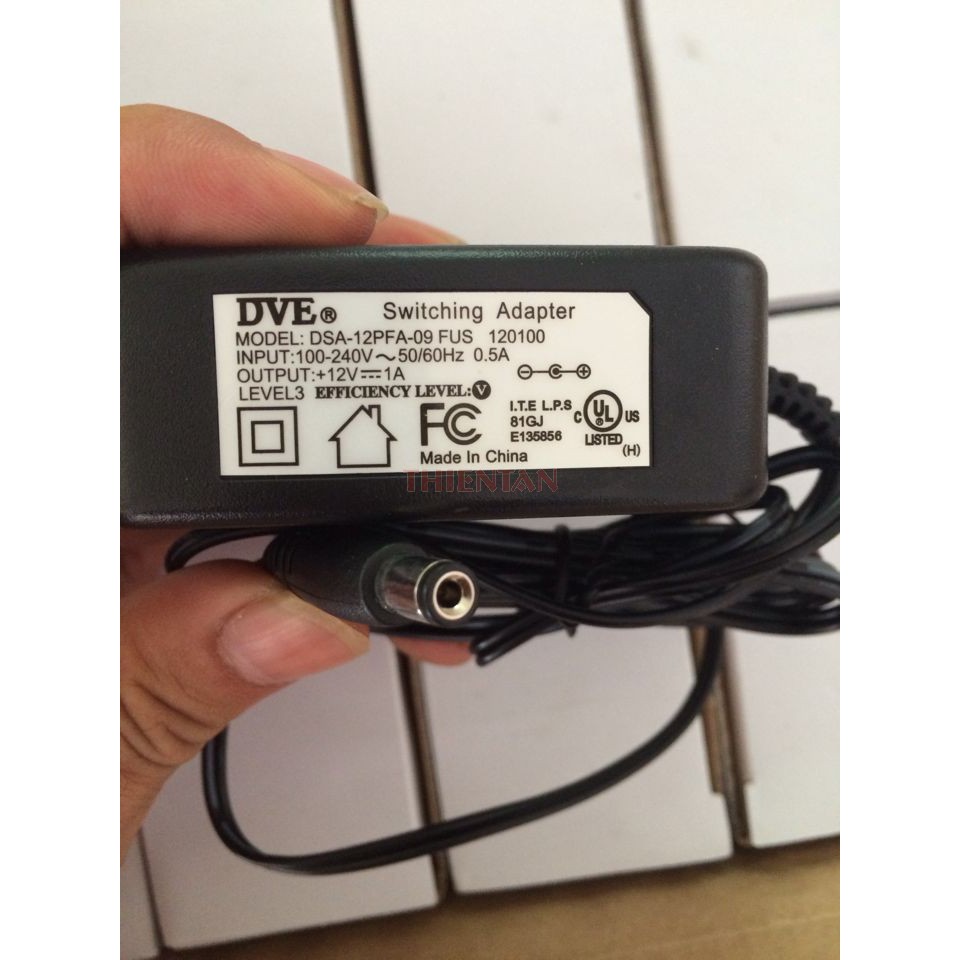 Adapter nguồn DVE 12V 1A chất lượng