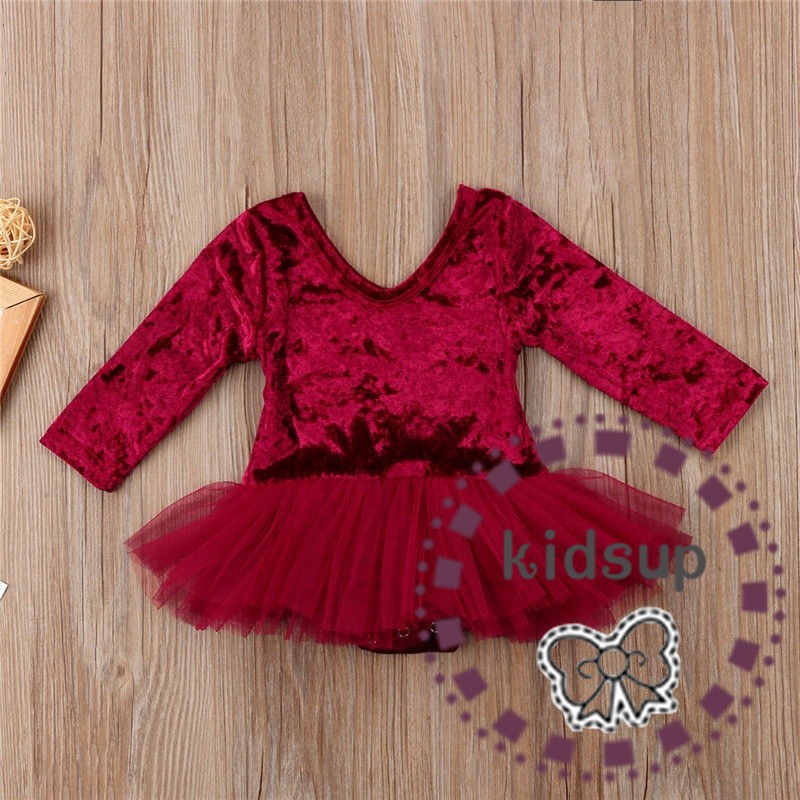 Áo liền quần phối chân váy xòe đáng yêu cho bé gái