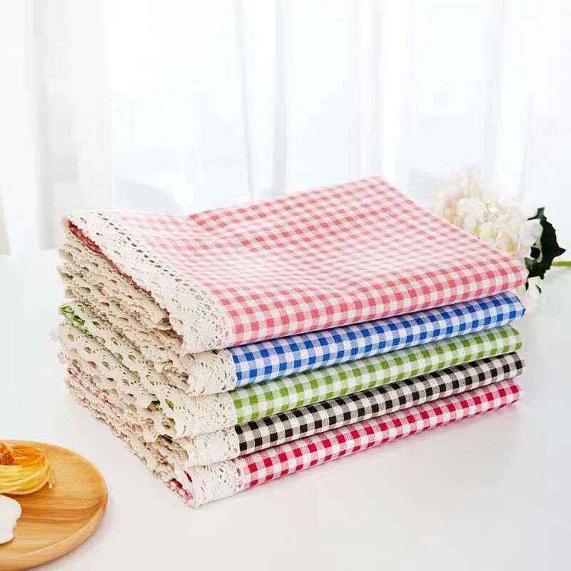 Khăn Trải Bàn Hình Chữ Nhật Bằng Cotton Và Vải Lanh Họa Tiết Thổ Cẩm Đơn Giản