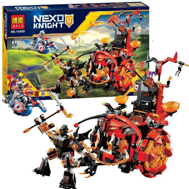 Lắp ráp Nexo Knight Bela 10489 Cỗ Xe quái vật của Hề Jestro