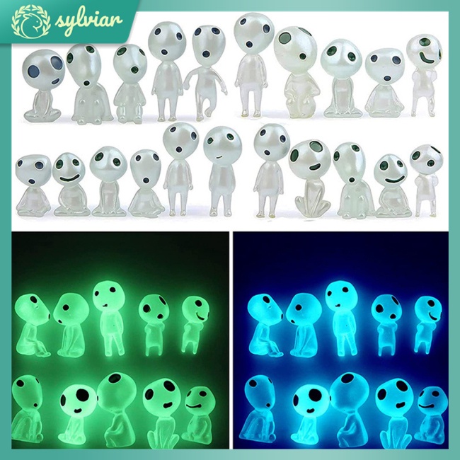 Set 10 Người Ngoài Hành Tinh Bằng Nhựa Phát Quang Trang Trí Halloween