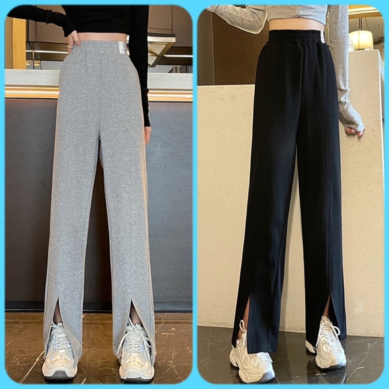 [HTSHOP]-Quần ống rộng thể thao nữ cạp cao hợp thời trang hàng QCCC