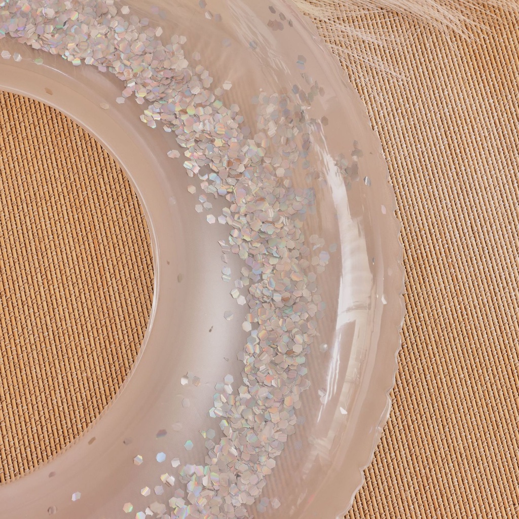 Phao Bơi Bơm Hơi Hình Nàng Tiên Cá Màu Trong Suốt Mới