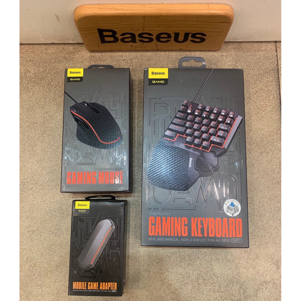 ⚡️ Baseus Gaming ⚡️Bộ chơi game FPS dành cho điện thoại ( Combo 3 món gồm Phím + Chuột + Giá đỡ - có xé lẻ từng món )