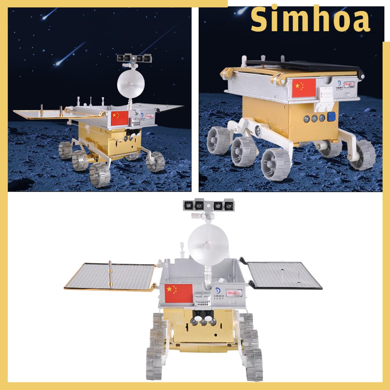 Mô Hình Xe Lunar Rover 3d Tỉ Lệ 1 / 16 Bằng Kim Loại