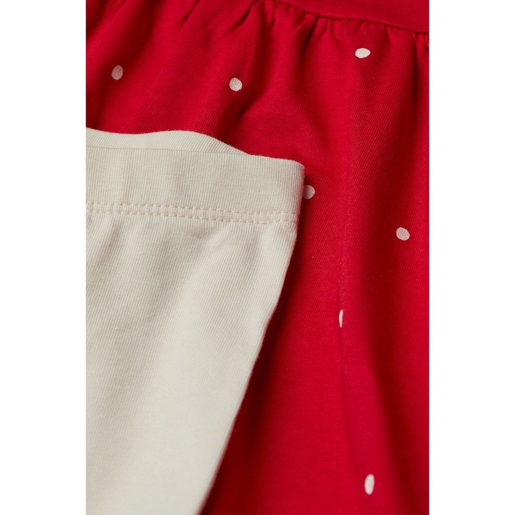 Set váy kèm legging đỏ chấm bi HM H&amp;M_hàng chính hãng Anh