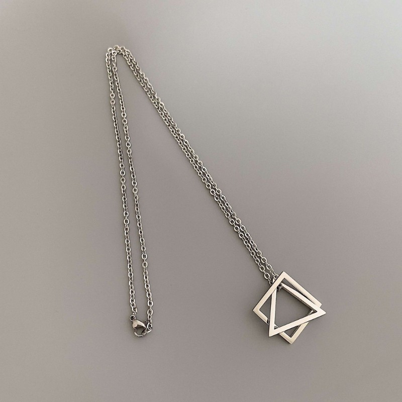 Dây Chuyền Mặt Vuông / Tam Giác Bằng Thép Không Gỉ