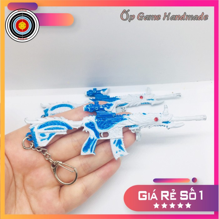 Móc khoá M416 Skin Rồng  5 MÓNG SIÊU ĐẸP 12CM GAME PUBG MỚI NHẤT 2021 - Móc khoá pubg kim loại cao cấp