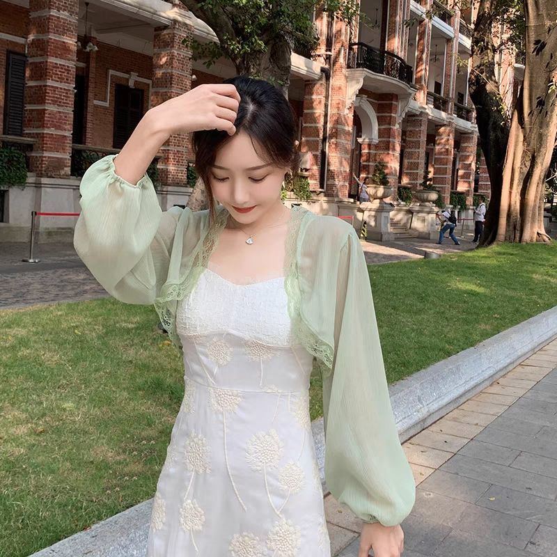 Áo Khoác Cardigan Hai Dây Dáng Rộng Che Nắng Thời Trang Mùa Hè Hàng Mới Dành Cho Bạn Nữ 20221