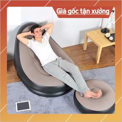 Bộ ghế đệm hơi  tựa lưng kèm để chân tặng kèm bơm điện, bán bơm điện riêng