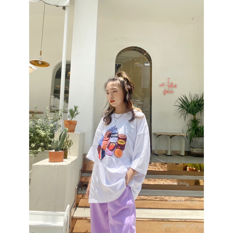 Áo Thun CHIP BIGSIZE Cotton Thô 100% Nam/Nữ Unisex (Ảnh Thật/Có Sẵn)